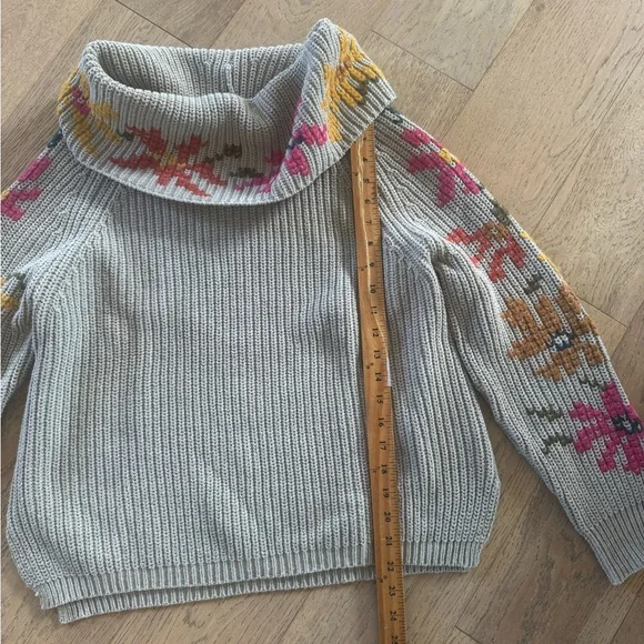 Sundance embroidered cowl-neck sweater Grey Medium - Picture 4 of 8